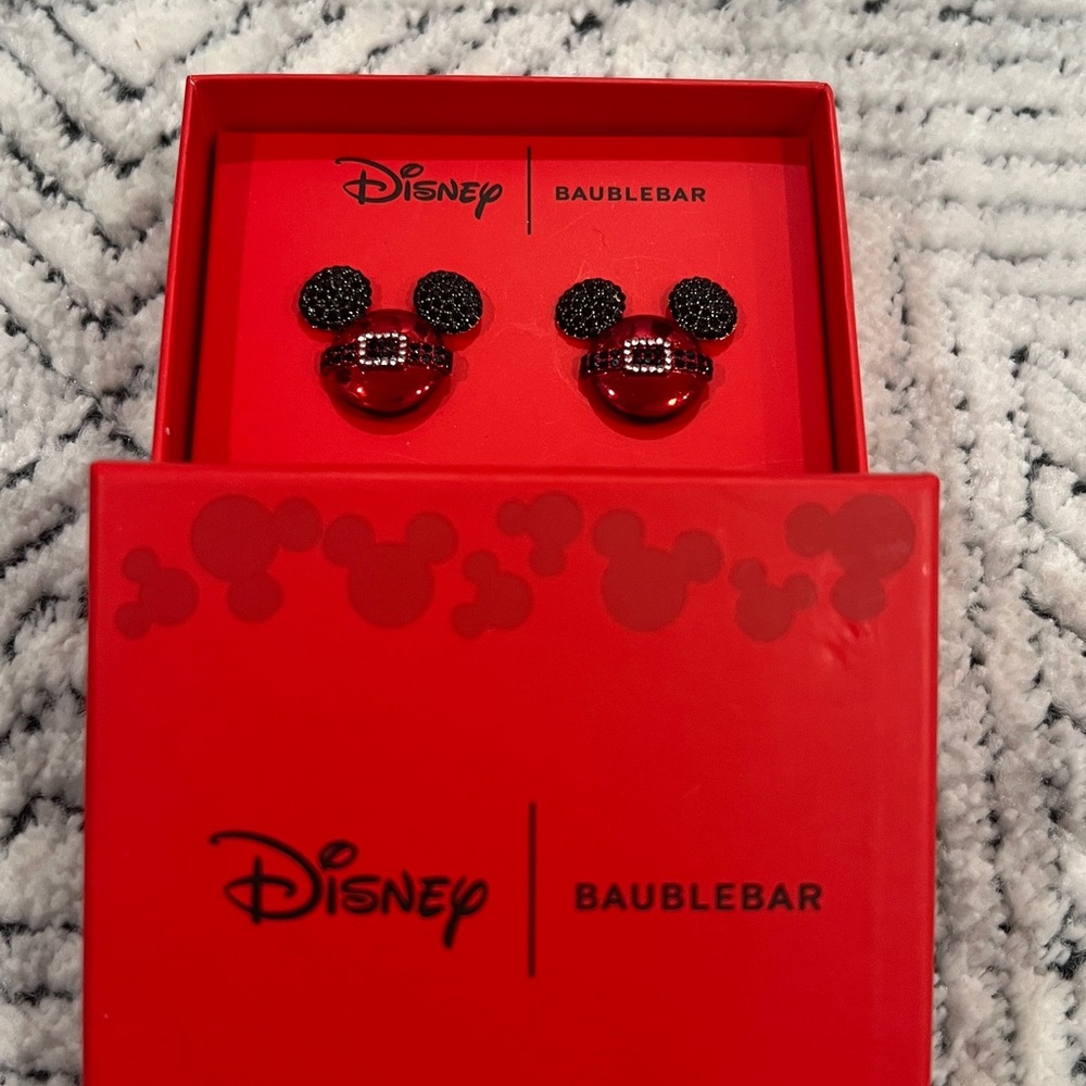 Disney x Baublebar Mickey Ornament Santa Boxed Earrings
